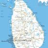 Mapa de calzadas de Sri Lanka - MapaCarreteras.org