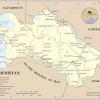 Mapa de rutas de Turkmenistán - MapaCarreteras.org