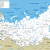 Mapa de carreteras en Rusia 