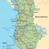 Mapa de carreteras de Albania 