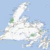 Plano de rutas en Newfoundland - MapaCarreteras.org