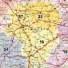 Plano de carreteras en Limousin - MapaCarreteras.org