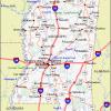 Plano de vías en Mississippi - MapaCarreteras.org