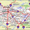 Mapa de carreteras en Tennessee