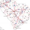 Mapa de carreteras en Carolina del sur