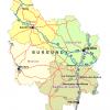 Plano de rutas de Bourgogne - MapaCarreteras.org